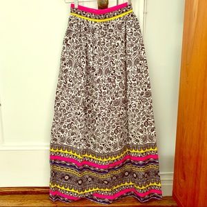 Alex Coleman Vintage 1960s Neón Paisley Maxi Skirt